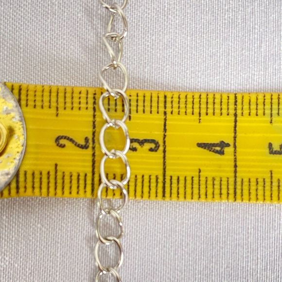 Silver Tone Chain Necklace With Aqua Blue Rhinestones Star Pendant - Picture 8 of 10